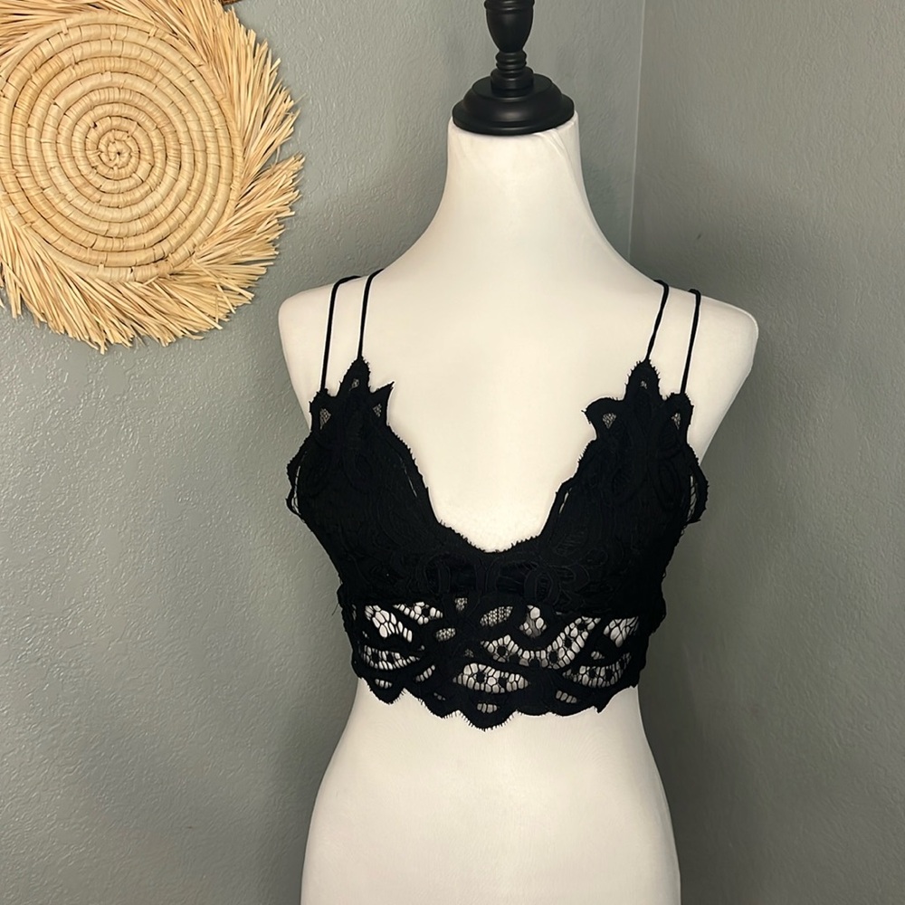 Black lace bralette